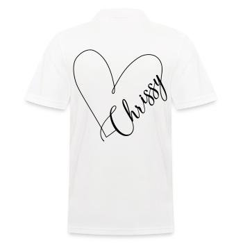 Chrissy Nom Ligne de coeur - Polo Homme - blanc - Dos - Kai (181cm)