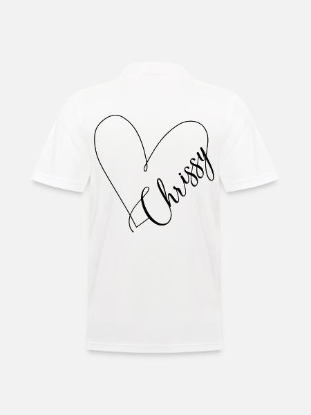 Chrissy Name Herzlinie - Männer Poloshirt - Weiß