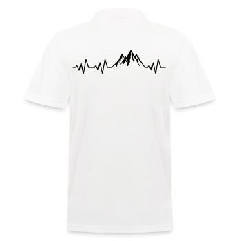 Heartbeat montagnes montagnes randonnée randonneurs d'alpinisme - Polo Homme - blanc - Dos - Kai (181cm)