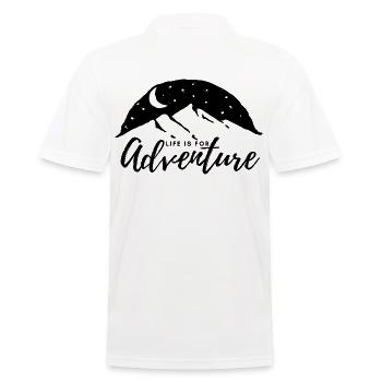 life is for adventure - Men's Polo Shirt - white - Back - Kai (181cm)