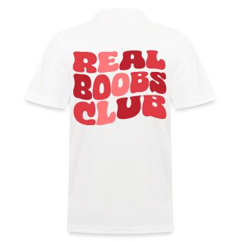 Real Boobs Club - Männer Poloshirt - Weiß - Hinten - Kai (181cm)