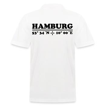 Coordonne Hambourg 1c Longitude Latitude - Polo Homme - blanc - Dos - Kai (181cm)