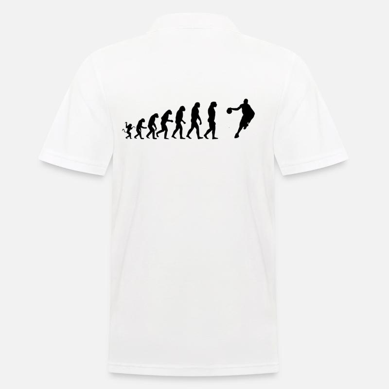 Evolution du basketteur - Polo Homme - blanc