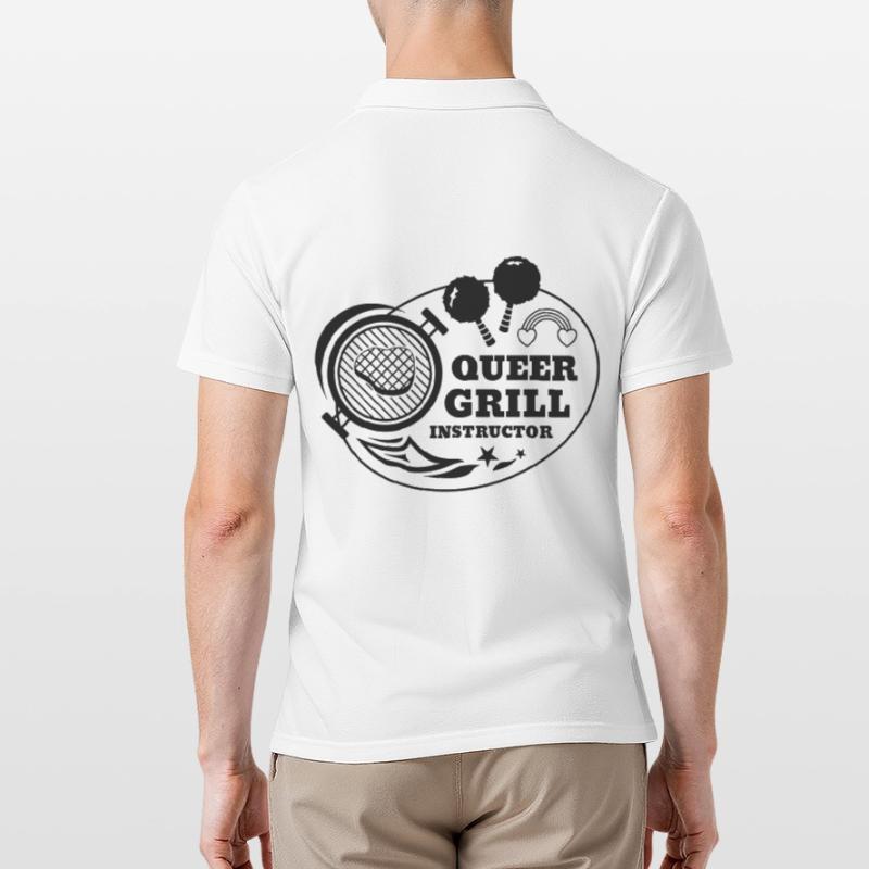 Queer Grill Instructor BBQ Gift Idea Men's Polo Shirt