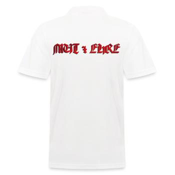 Courage et honneur lettrage noir rouge - Polo Homme - blanc - Dos - Kai (181cm)