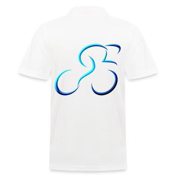 cycliste cyclisme BMX vélo sport VTT hobby - Polo Homme - blanc - Dos - Kai (181cm)