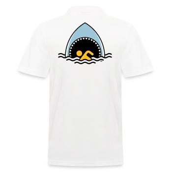 Requin et flotteur (Requin / Nager / 3C) - Polo Homme - blanc - Dos - Kai (181cm)