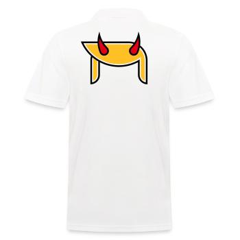 Donald Horns (Coiffure Diable Pop Art / 3C) - Polo Homme - blanc - Dos - Kai (181cm)