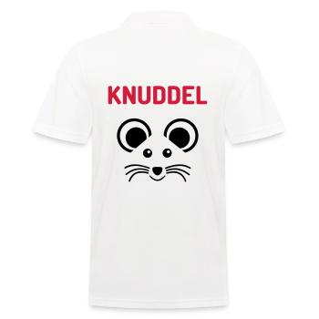★ Designfarben änderbar ★ Knuddelmaus - Männer Poloshirt - Weiß - Hinten - Kai (181cm)