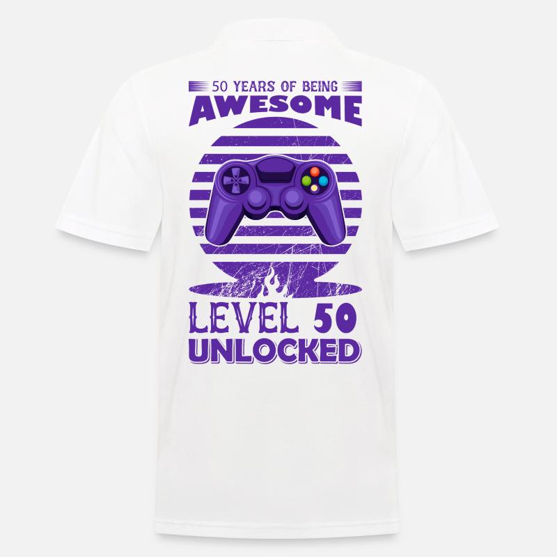 Retro Gaming Controller Motiv - Männer Poloshirt - Weiß