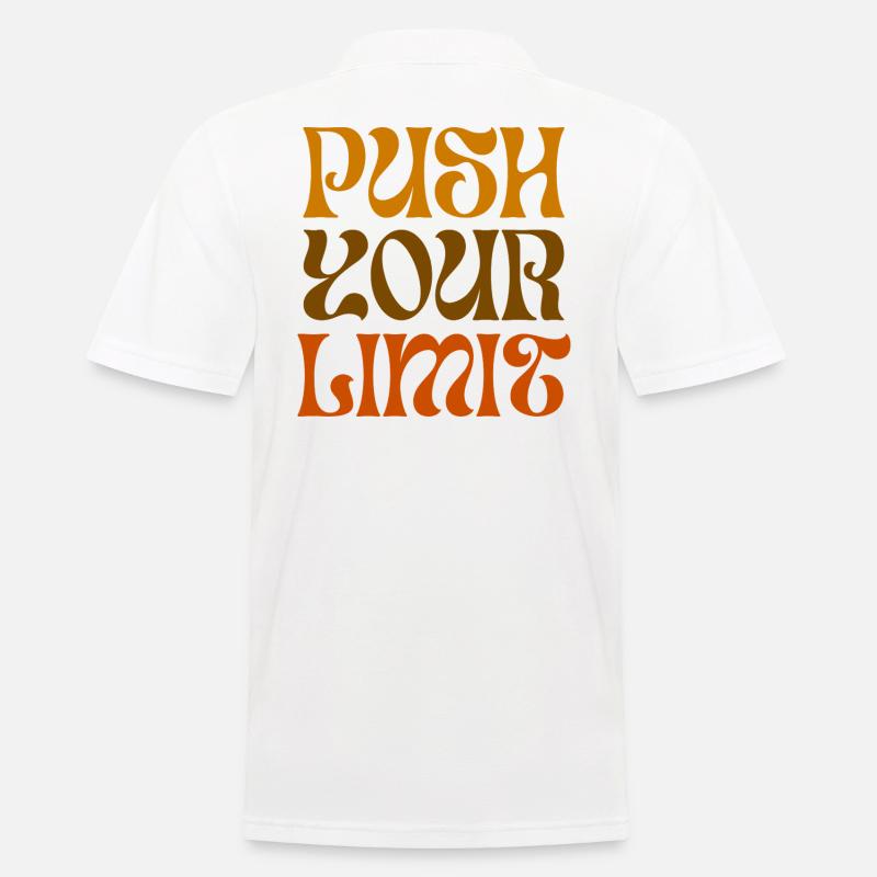 Push Your Limits Motivational Design - Männer Poloshirt - Weiß