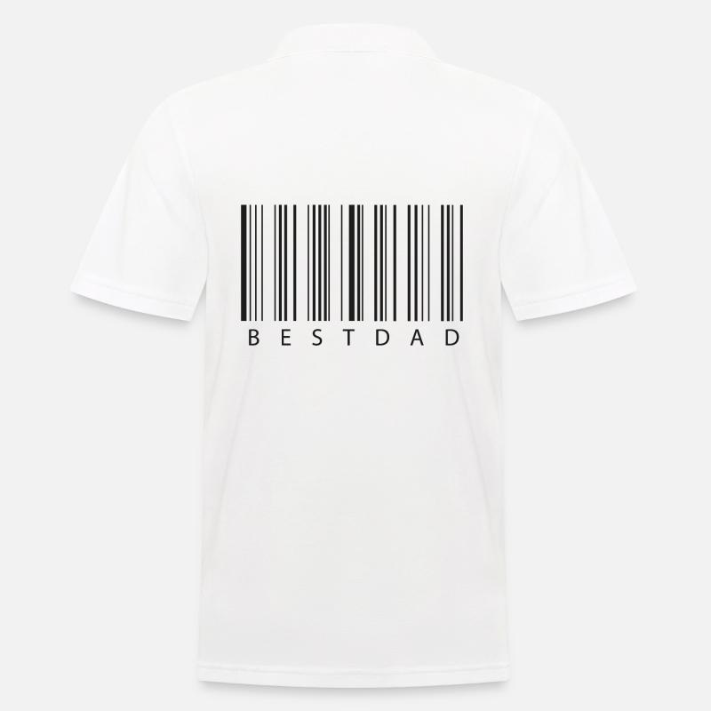Bestdad Barcode - bester Papa - Männer Poloshirt - Weiß