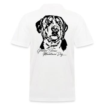 Grand Suisse Mountain Dog Portrait Dogs Wilsigns - Polo Homme - blanc - Dos - Kai (181cm)