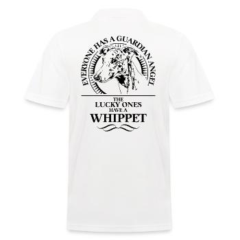 WHIPPET Guardian Angel Hundespruch Wilsigns - Männer Poloshirt - Weiß - Hinten - Kai (181cm)