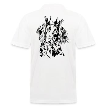 KLEINER MÜNSTERLANDER Krone Hunde Hund Wilsigns - Männer Poloshirt - Weiß - Hinten - Kai (181cm)