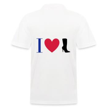 ★ couleurs de conception variables ★ j'aime les bottes - Polo Homme - blanc - Dos - Kai (181cm)