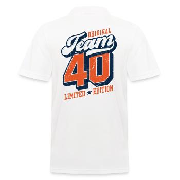 Original Team 40 - Limited Edition - Men's Polo Shirt - white - Back - Kai (181cm)