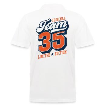 Original Team 35 - Limited Edition - Men's Polo Shirt - white - Back - Kai (181cm)