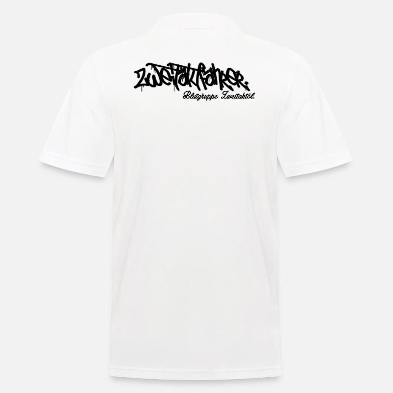Cavalier deux temps // lettrage - Polo Homme - blanc