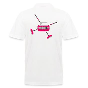 curling eisstockschießen curlingstein curler - Männer Poloshirt - Weiß - Hinten - Kai (181cm)