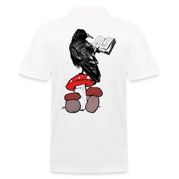 Rabe Pilze Waldbewohner Krähe Magie Zauberer Kind - Männer Poloshirt - Weiß - Hinten - Kai (181cm)