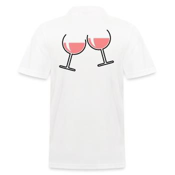 X2 Rose Stem Foot - Men's Polo Shirt - white - Back - Kai (181cm)