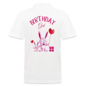 Geburtstag Mädchen | Geburtstag Mädchen Frauen - Männer Poloshirt - Weiß - Hinten - Kai (181cm)