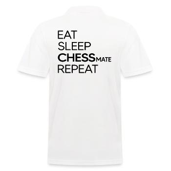 Chess Checkmate Chess Player Chess Master - Men's Polo Shirt - white - Back - Kai (181cm)