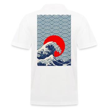 Japan retro Wave Kanagawa Stil Poster Geschenk - Männer Poloshirt - Weiß - Hinten - Kai (181cm)