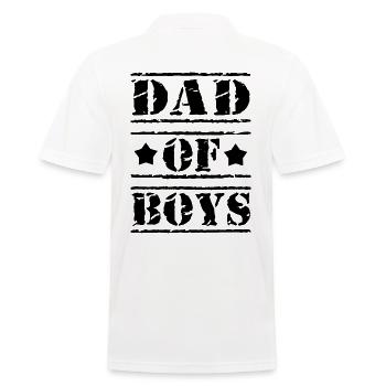 Vater Sohn Papa Söhne Dad of Boys Vatertag - Männer Poloshirt - Weiß - Hinten - Kai (181cm)