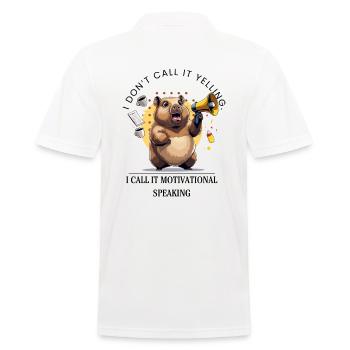 Je ne crie pas, je motive juste ! - Polo Homme - blanc - Dos - Kai (181cm)