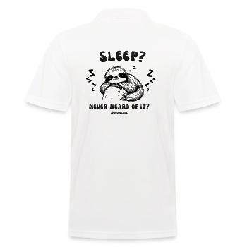 Sleep? Never heard of it. - Men's Polo Shirt - white - Back - Kai (181cm)