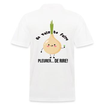 Je vais te faire pleurer... de rire! - Polo Homme - blanc - Dos - Kai (181cm)