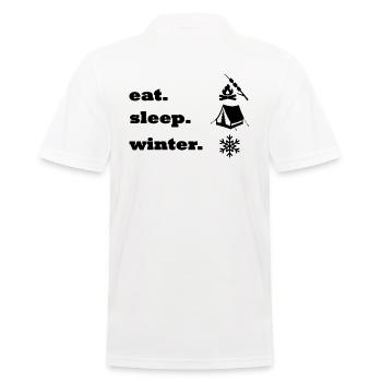 Winter Camping Winter Tents Snow Bivouac Winter Camp - Men's Polo Shirt - white - Back - Kai (181cm)