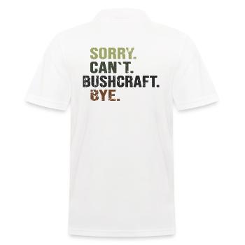 bushcraft carmoflage wildcamping survival - Männer Poloshirt - Weiß - Hinten - Kai (181cm)