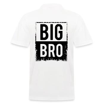 Big Bro Brother Sibling Style cool - Men's Polo Shirt - white - Back - Kai (181cm)