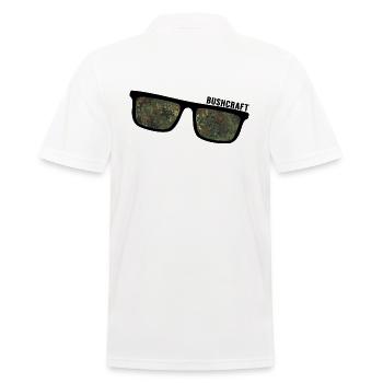 bushcraft militär wildcamping survival adventure - Männer Poloshirt - Weiß - Hinten - Kai (181cm)