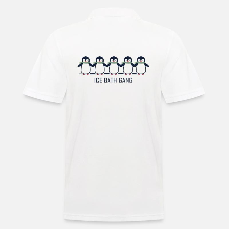 eisbader winterbader pinguin eisbaden - Männer Poloshirt - Weiß