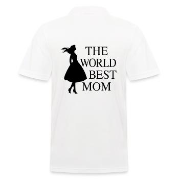The World Best Mom - the gift idea - Men's Polo Shirt - white - Back - Kai (181cm)