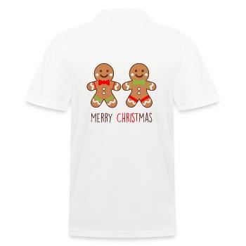 Lebkuchen Duo - Funny Christmas Design - Männer Poloshirt - Weiß - Hinten - Kai (181cm)