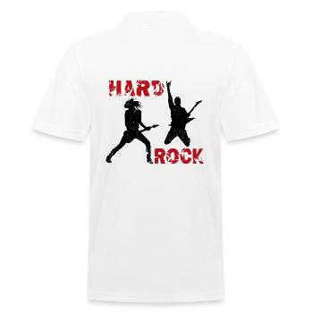 Hard Rock Gitarristen - Männer Poloshirt - Weiß - Hinten - Kai (181cm)