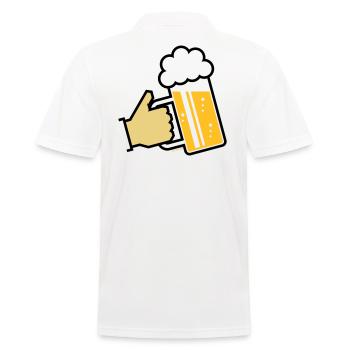 XBayerian Salute (L3) - Men's Polo Shirt - white - Back - Kai (181cm)
