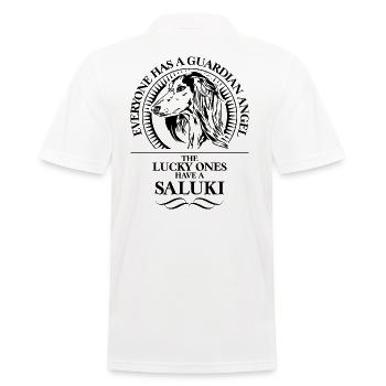 SALUKI Ange Gardien Chien disant chien Wilsigns - Polo Homme - blanc - Dos - Kai (181cm)