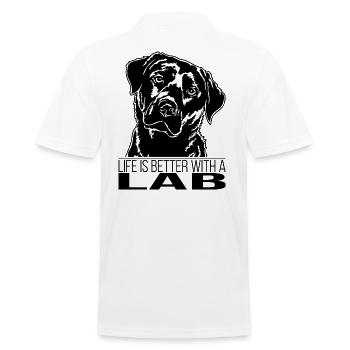 La vie en laboratoire est meilleure Labrador Labbi Chiens Wilsigns - Polo Homme - blanc - Dos - Kai (181cm)