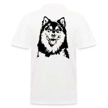 Chien LAPPHUND FINLANDAIS Wilsigns - Polo Homme - blanc - Dos - Kai (181cm)