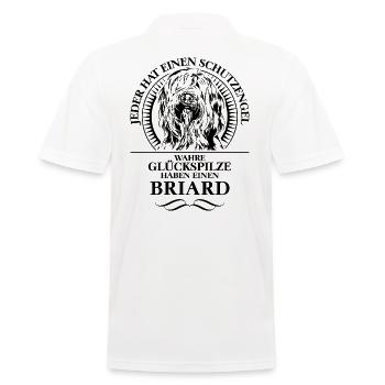 BRIARD Schutzengel Hunde Spruch Wilsigns - Männer Poloshirt - Weiß - Hinten - Kai (181cm)