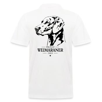 Braque de Weimar Papa Chiens Chien Chasse Chiens Wilsigns - Polo Homme - blanc - Dos - Kai (181cm)