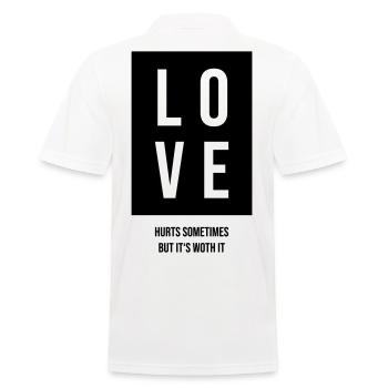 L’amour fait parfois mal, mais il en vaut la peine - Polo Homme - blanc - Dos - Kai (181cm)