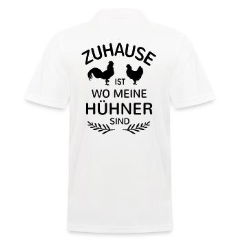 Zuhause ist meine Hühner sind Huhn Bauer Landwirt - Männer Poloshirt - Weiß - Hinten - Kai (181cm)