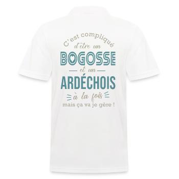 Ardéchois cadeau ardéche ardeche ardechois - Polo Homme - blanc - Dos - Kai (181cm)